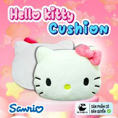 Gối Bông Mặt Hello Kitty 30cm – Gối Ôm Sanrio Chính Hãng Cao Cấp, Gối Trang Trí Dễ Thương, Teenbox Phân Phối