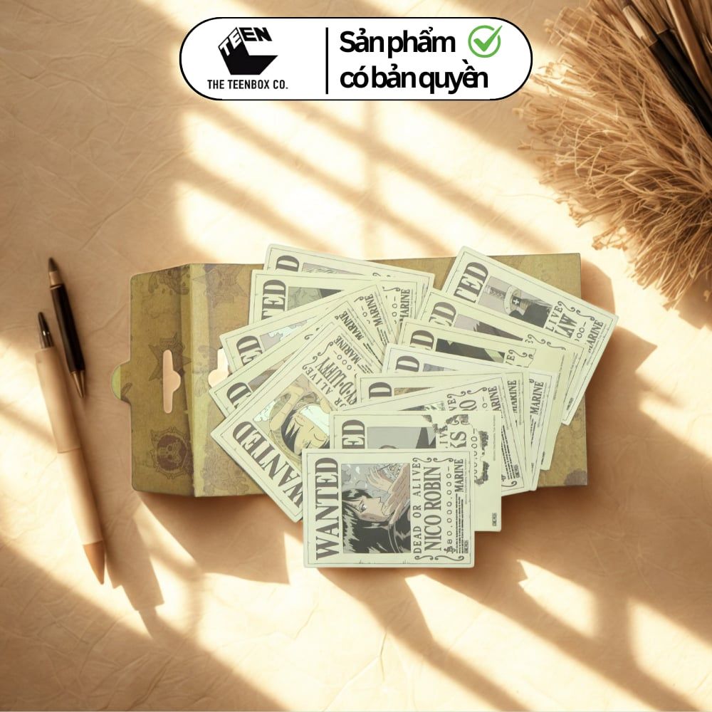 Bộ 15 Sticker One Piece – Sticker Anime Dán Laptop, Bàn Học, Trang Trí Cá Nhân, Chính Hãng TEENBOX