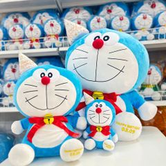 Thú Bông Doraemon Phiên Bản Sinh Nhật Size S 18cm Chính Hãng – Gấu Bông Kỷ Niệm Siêu Dễ Thương, Teenbox Phân Phối