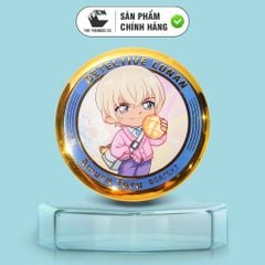 Huy Hiệu Chibi Conan Viền Vàng 58mm Blind Box Chính Hãng – Teenbox Phân Phối – Badge Anime Hộp Mù