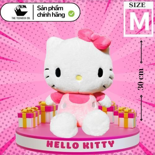 Thú Bông Hello Kitty size M 33 cm – Mềm Min, Ôm Siêu Êm, Dễ Thương Hết Nước, Phân Phối Bởi TEENBOX