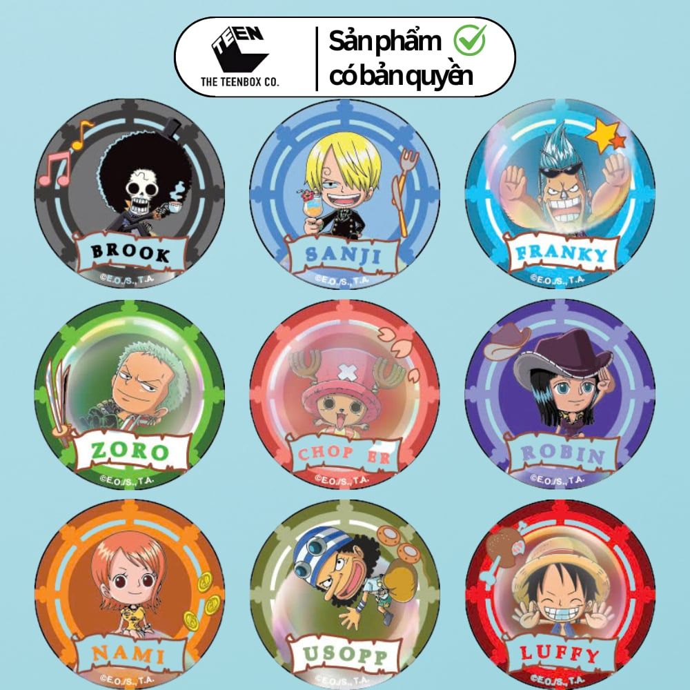 Bộ Sưu Tập Huy Hiệu Túi Mù One Piece 09 (Đặt 9sp cho FULLSET) – Pack One Piece Ngẫu Nhiên, Chính Hãng Teenbox