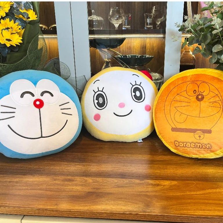 Gối Mặt Dorami 30cm Chính Hãng Tagger – Gối Tròn Dorami Cao Cấp Mềm Mịn, Bản Quyền Animation International, Teenbox Phân Phối