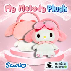 Thú Bông My Melody Size L 47cm – Gấu Bông Sanrio Chính Hãng Cao Cấp, Thú Nhồi Bông Ôm Ngủ Dễ Thương, Teenbox Phân Phối