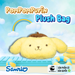 Túi Bông Mặt Pompompurin 22cm – Túi Đeo Chéo Sanrio Chính Hãng Cao Cấp, Túi Cute Dễ Thương, Teenbox Phân Phối