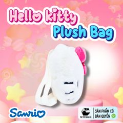 Túi Bông Mặt Hello Kitty 20cm – Túi Đeo Chéo Sanrio Chính Hãng, Quà Tặng Đáng Yêu, Phân Phối Bởi Teenbox