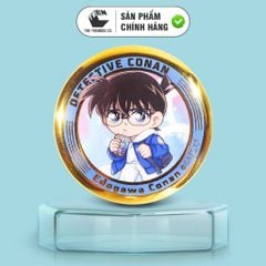 Huy Hiệu Chibi Conan Viền Vàng 58mm Blind Box Chính Hãng – Teenbox Phân Phối – Badge Anime Hộp Mù
