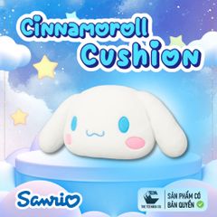 Gối Bông Mặt Cinnamoroll 33cm – Gấu Bông Sanrio Chính Hãng Cao Cấp, Gối Sofa Trang Trí Dễ Thương, Teenbox Phân Phối