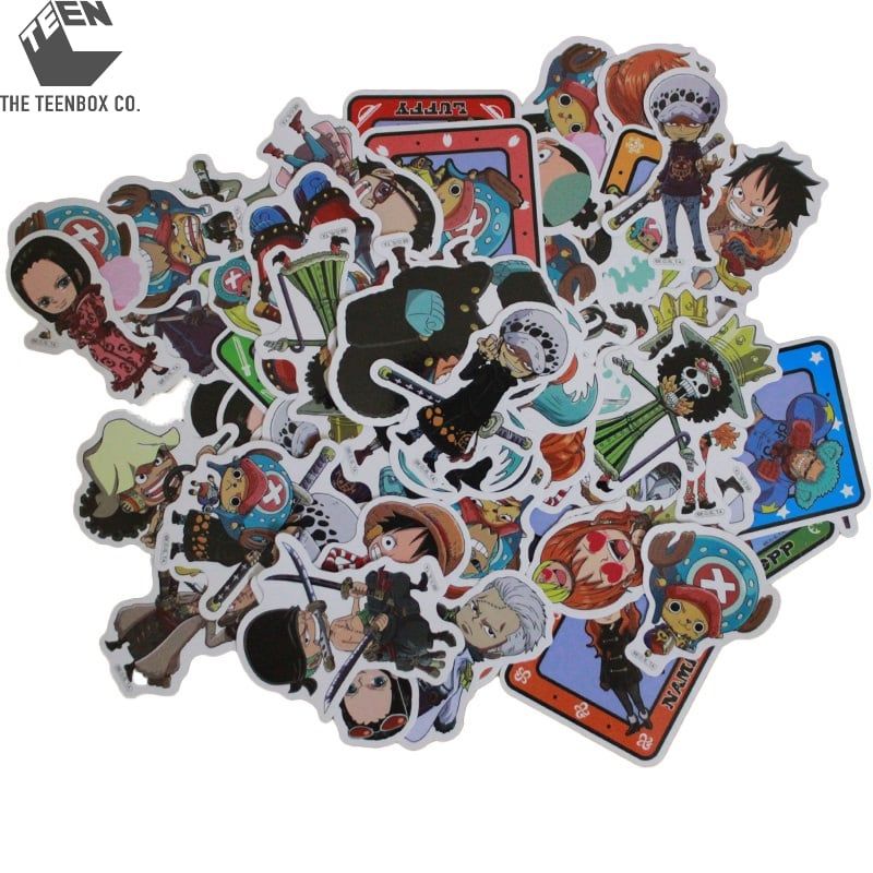 Bộ 40 Sticker Chibi One Piece – Sticker Anime Dán Laptop, Balo, Sổ Tay, Sản Phẩm Chính Hãng TEENBOX