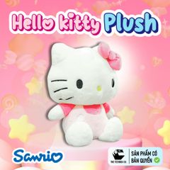 Thú Bông Hello Kitty Size L 47cm – Gấu Bông Sanrio Chính Hãng Cao Cấp, Ôm Ngủ Mềm Mịn, Teenbox Phân Phối