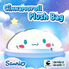 Túi Bông Mặt Cinnamoroll 22cm – Túi Đeo Chéo Sanrio Chính Hãng Cao Cấp, Túi Cute Dễ Thương, Teenbox Phân Phối