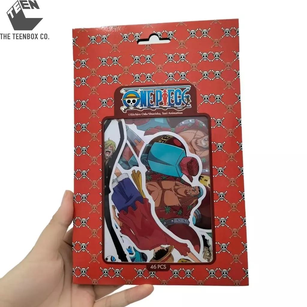 Bộ 46 Sticker One Piece – Sticker Anime Dán Laptop, Balo, Sổ Tay, Chính Hãng TEENBOX