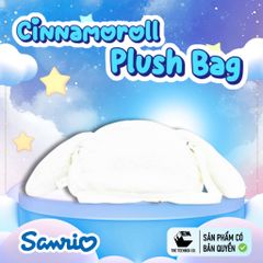 Túi Bông Mặt Cinnamoroll 22cm – Túi Đeo Chéo Sanrio Chính Hãng Cao Cấp, Túi Cute Dễ Thương, Teenbox Phân Phối