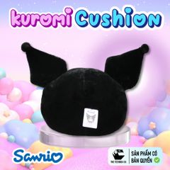 Gối Bông Mặt Kuromi 30cm – Gấu Bông Sanrio Chính Hãng Cao Cấp, Mềm Mịn, Teenbox Phân Phối