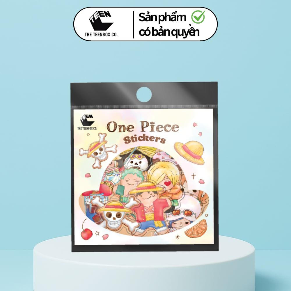 Bộ 20 Sticker One Piece Sweets 35x35mm – Hình Dán, Chống Nước, Bền Màu, Chính Hãng Teenbox