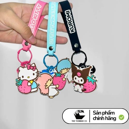 Móc Khóa Cao su Sanrio Chính Hãng 12x5cm – Móc Gắn Chìa Khóa Xe Hơi Hoạt Hình Dễ Thương, Teenbox Phân Phối