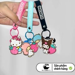 Móc Khóa Cao su Sanrio Chính Hãng 12x5cm – Móc Gắn Chìa Khóa Xe Hơi Hoạt Hình Dễ Thương, Teenbox Phân Phối