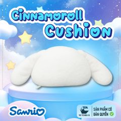 Gối Bông Mặt Cinnamoroll 33cm – Gấu Bông Sanrio Chính Hãng Cao Cấp, Gối Sofa Trang Trí Dễ Thương, Teenbox Phân Phối