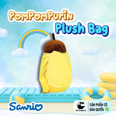 Túi Bông Mặt Pompompurin 22cm – Túi Đeo Chéo Sanrio Chính Hãng Cao Cấp, Túi Cute Dễ Thương, Teenbox Phân Phối