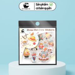 Bộ 20 Sticker One Piece Sweets 35x35mm – Hình Dán, Chống Nước, Bền Màu, Chính Hãng Teenbox