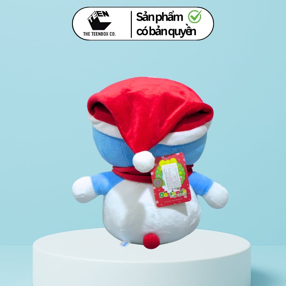 Gấu Bông Doraemon Người Tuyết Giáng Sinh 23cm Chính Hãng – Phiên Bản Noel, Teenbox Phân Phối