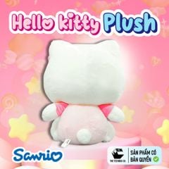 Thú Bông Hello Kitty Size S 22cm – Gấu Bông Sanrio Chính Hãng Cao Cấp, Mềm Mịn Ôm Ngủ, Teenbox Phân Phối