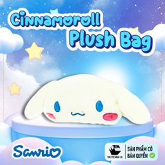 Túi Bông Mặt Cinnamoroll 22cm – Túi Đeo Chéo Sanrio Chính Hãng Cao Cấp, Túi Cute Dễ Thương, Teenbox Phân Phối