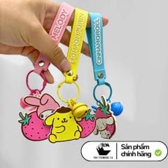 Móc Khóa Cao su Sanrio Chính Hãng 12x5cm – Móc Gắn Chìa Khóa Xe Hơi Hoạt Hình Dễ Thương, Teenbox Phân Phối