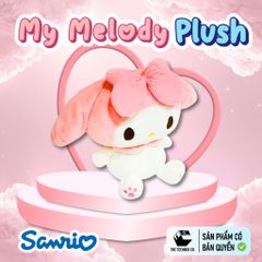 Thú Bông My Melody Size L 47cm – Gấu Bông Sanrio Chính Hãng Cao Cấp, Thú Nhồi Bông Ôm Ngủ Dễ Thương, Teenbox Phân Phối