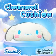 Gối Bông Mặt Cinnamoroll 33cm – Gấu Bông Sanrio Chính Hãng Cao Cấp, Gối Sofa Trang Trí Dễ Thương, Teenbox Phân Phối
