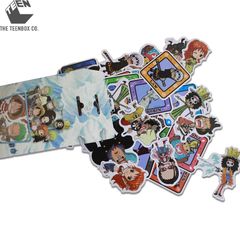 Bộ 40 Sticker Chibi One Piece – Sticker Anime Dán Laptop, Balo, Sổ Tay, Sản Phẩm Chính Hãng TEENBOX