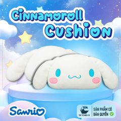 Gối Bông Mặt Cinnamoroll 33cm – Gấu Bông Sanrio Chính Hãng Cao Cấp, Gối Sofa Trang Trí Dễ Thương, Teenbox Phân Phối