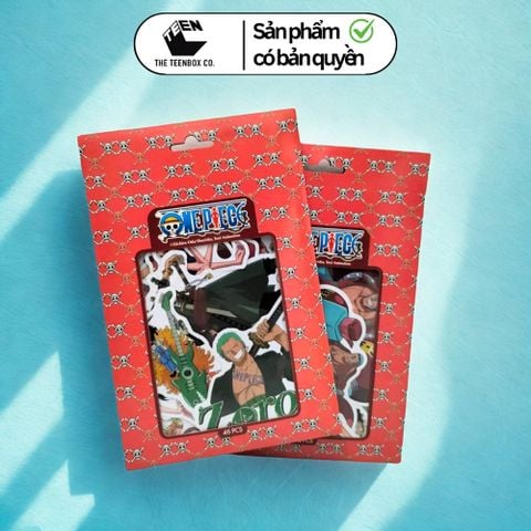 Bộ 46 Sticker One Piece – Sticker Anime Dán Laptop, Balo, Sổ Tay, Chính Hãng TEENBOX