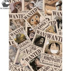 Bộ 15 Sticker One Piece – Sticker Anime Dán Laptop, Bàn Học, Trang Trí Cá Nhân, Chính Hãng TEENBOX