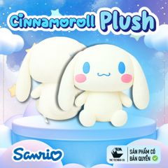 Thú Bông Cinnamoroll Size L 47cm – Gấu Bông Sanrio Chính Hãng Cao Cấp, Ôm Ngủ Siêu Mềm, Teenbox Phân Phối
