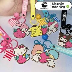 Móc Khóa Cao su Sanrio Chính Hãng 12x5cm – Móc Gắn Chìa Khóa Xe Hơi Hoạt Hình Dễ Thương, Teenbox Phân Phối