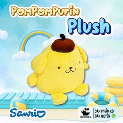 Thú Bông Pompompurin Size L 47cm – Gấu Bông Sanrio Chính Hãng Cao Cấp, Thú Nhồi Bông Ôm Ngủ, Teenbox Phân Phối