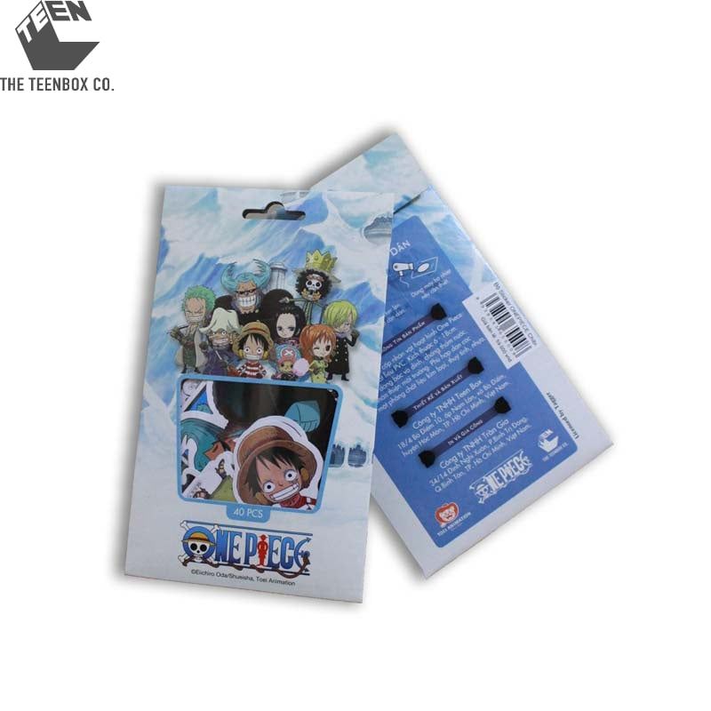 Bộ 40 Sticker Chibi One Piece – Sticker Anime Dán Laptop, Balo, Sổ Tay, Sản Phẩm Chính Hãng TEENBOX