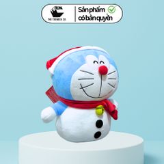 Gấu Bông Doraemon Người Tuyết Giáng Sinh 23cm Chính Hãng – Phiên Bản Noel, Teenbox Phân Phối