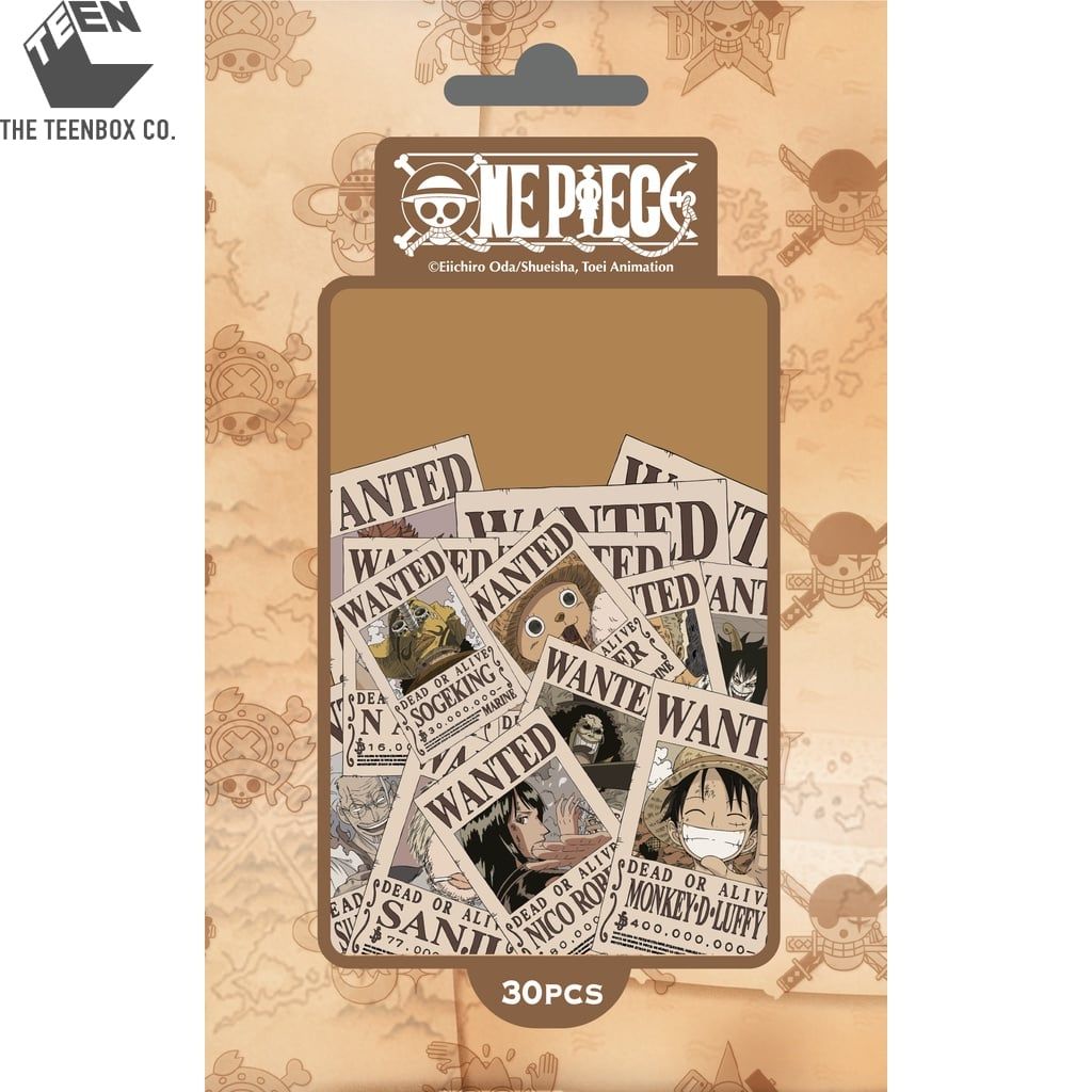 Bộ 15 Sticker One Piece – Sticker Anime Dán Laptop, Bàn Học, Trang Trí Cá Nhân, Chính Hãng TEENBOX
