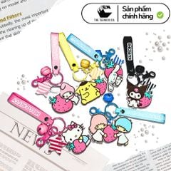 Móc Khóa Cao su Sanrio Chính Hãng 12x5cm – Móc Gắn Chìa Khóa Xe Hơi Hoạt Hình Dễ Thương, Teenbox Phân Phối