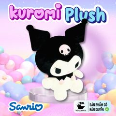 Thú Bông Kuromi Size L 47cm – Gấu Bông Sanrio Chính Hãng Cao Cấp, Ôm Ngủ Mềm Mịn, Teenbox Phân Phối