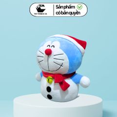 Gấu Bông Doraemon Người Tuyết Giáng Sinh 23cm Chính Hãng – Phiên Bản Noel, Teenbox Phân Phối