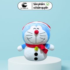 Gấu Bông Doraemon Người Tuyết Giáng Sinh 23cm Chính Hãng – Phiên Bản Noel, Teenbox Phân Phối