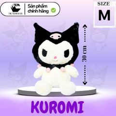 Thú Bông Kuromi Size M 33cm – Gấu Bông Sanrio Chính Hãng Cao Cấp, Ôm Ngủ Mềm Mịn, Teenbox Phân Phối
