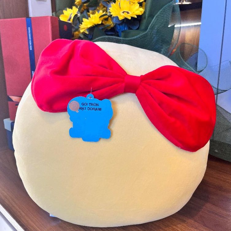 Gối Mặt Dorami 30cm Chính Hãng Tagger – Gối Tròn Dorami Cao Cấp Mềm Mịn, Bản Quyền Animation International, Teenbox Phân Phối