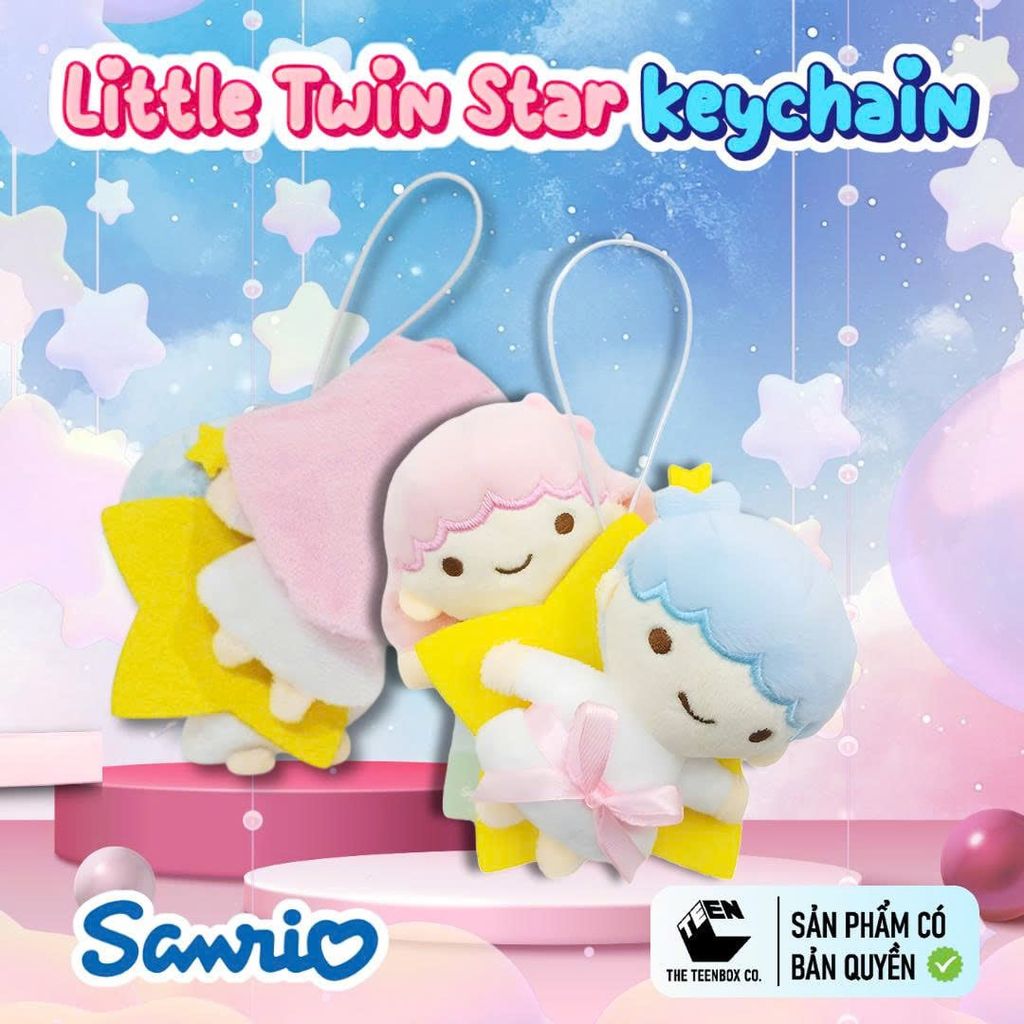 Móc Khoá Sanrio Chính Hãng – Móc Gắn Chìa Khoá Ô Tô Xe Máy, Thú Bông Cute 10cm, Quà Tặng Dễ Thương, Teenbox Phân Phối