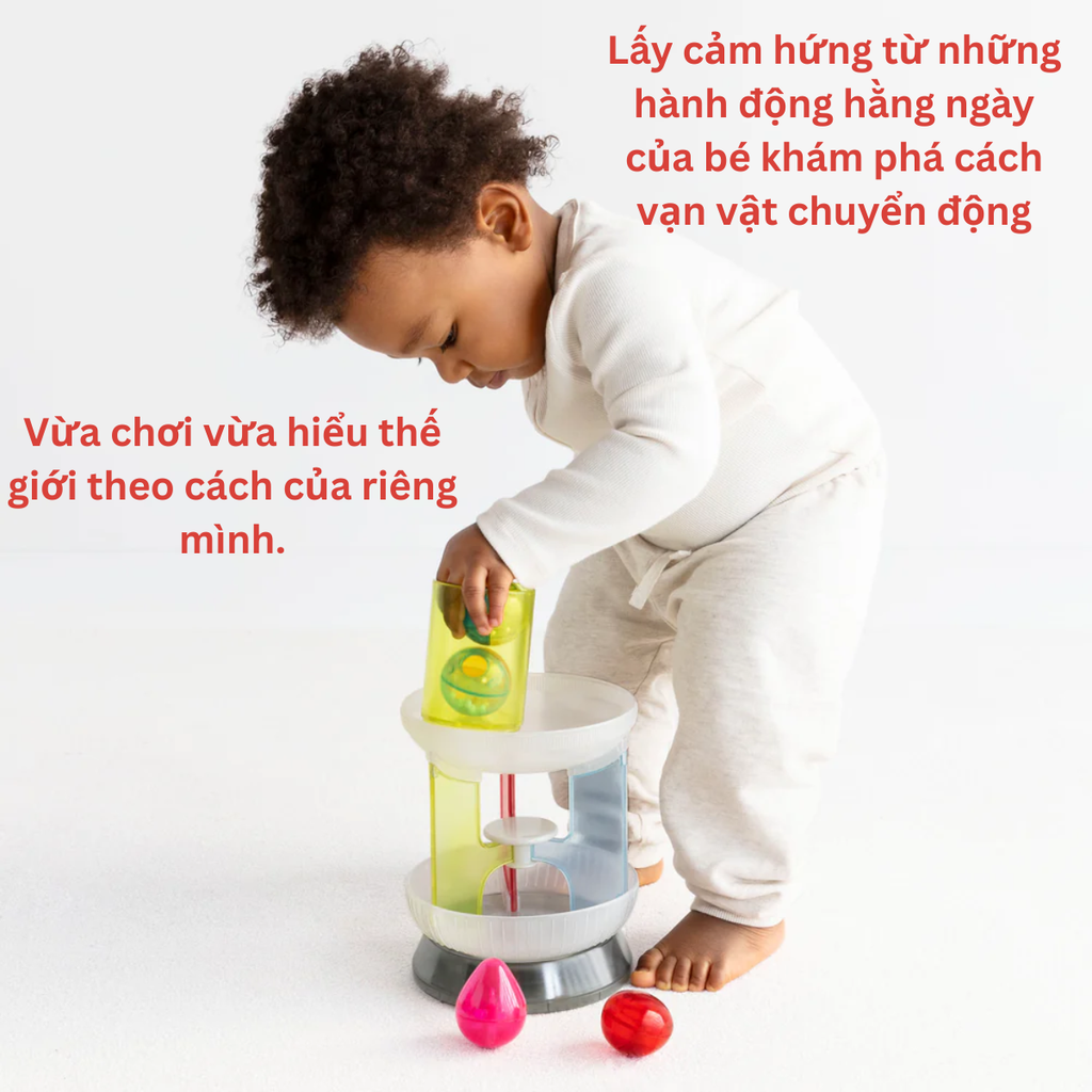 Đồ chơi dành cho bé 1 tuổi phát triển tính tò mò - Dòng 1curiosity bộ vòng xoay OC003 People Nhật Bản