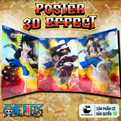 Poster 3D One Piece (Luffy / Zoro) – Tranh Anime Hiệu Ứng Nổi 3D Cao Cấp – Trang Trí Phòng Ấn Tượng, Chính Hãng Teenbox