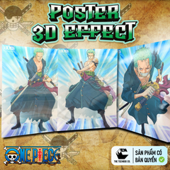 Poster 3D One Piece (Luffy / Zoro) – Tranh Anime Hiệu Ứng Nổi 3D Cao Cấp – Trang Trí Phòng Ấn Tượng, Chính Hãng Teenbox